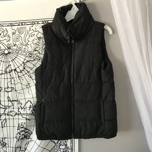 Fleece lined black puffer vest